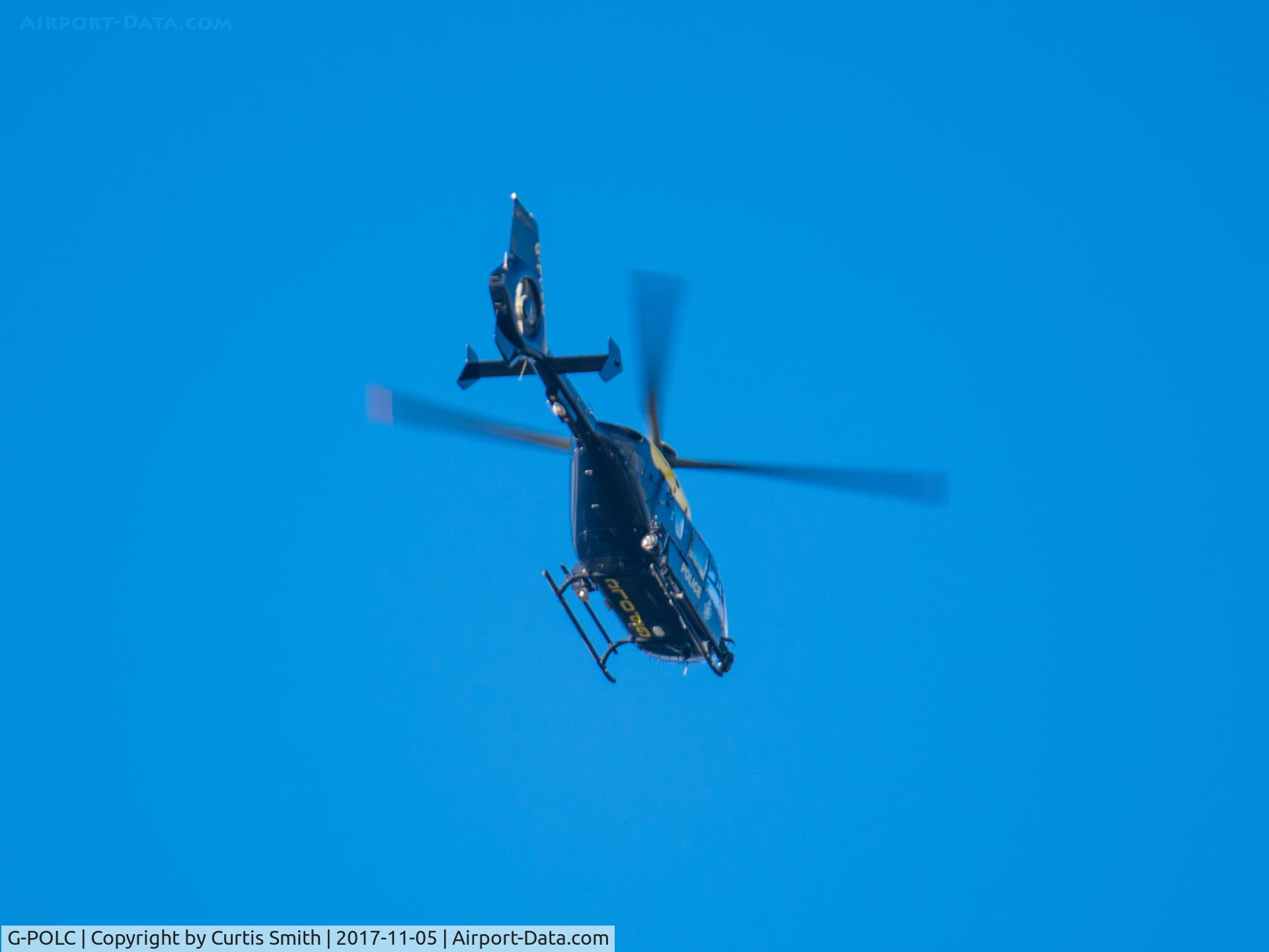 G-POLC, 2001 Eurocopter EC-135T-2+ C/N 0209, G-POLC Hovering over Rotherham, UK.