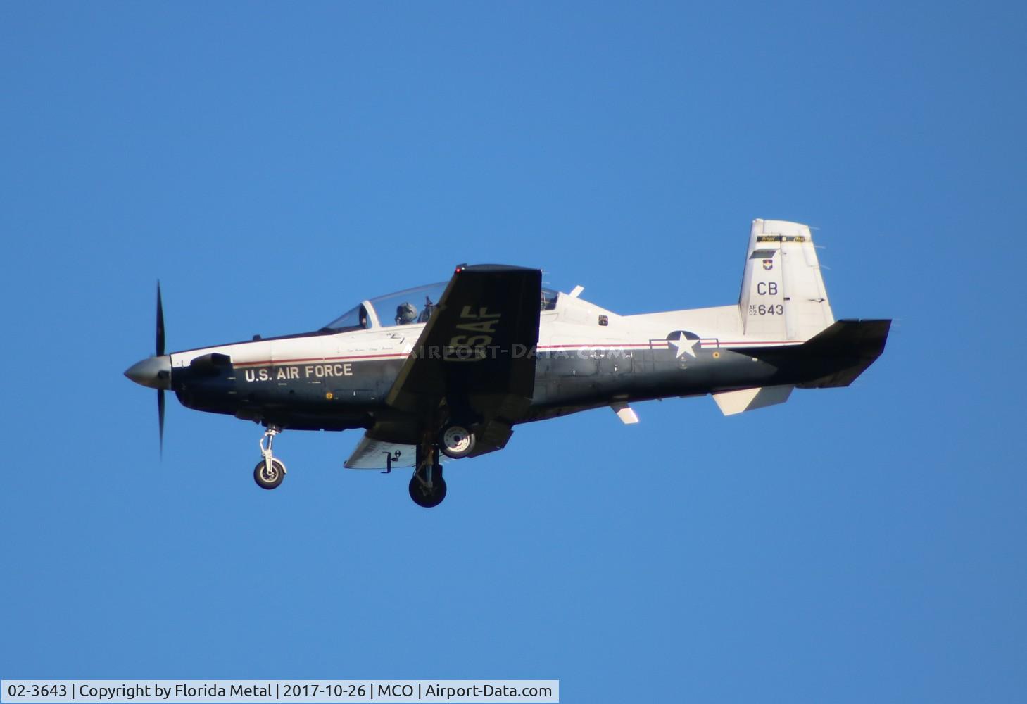 02-3643, 2002 Raytheon Beech T-6A Texan II C/N PT-184, Texan II