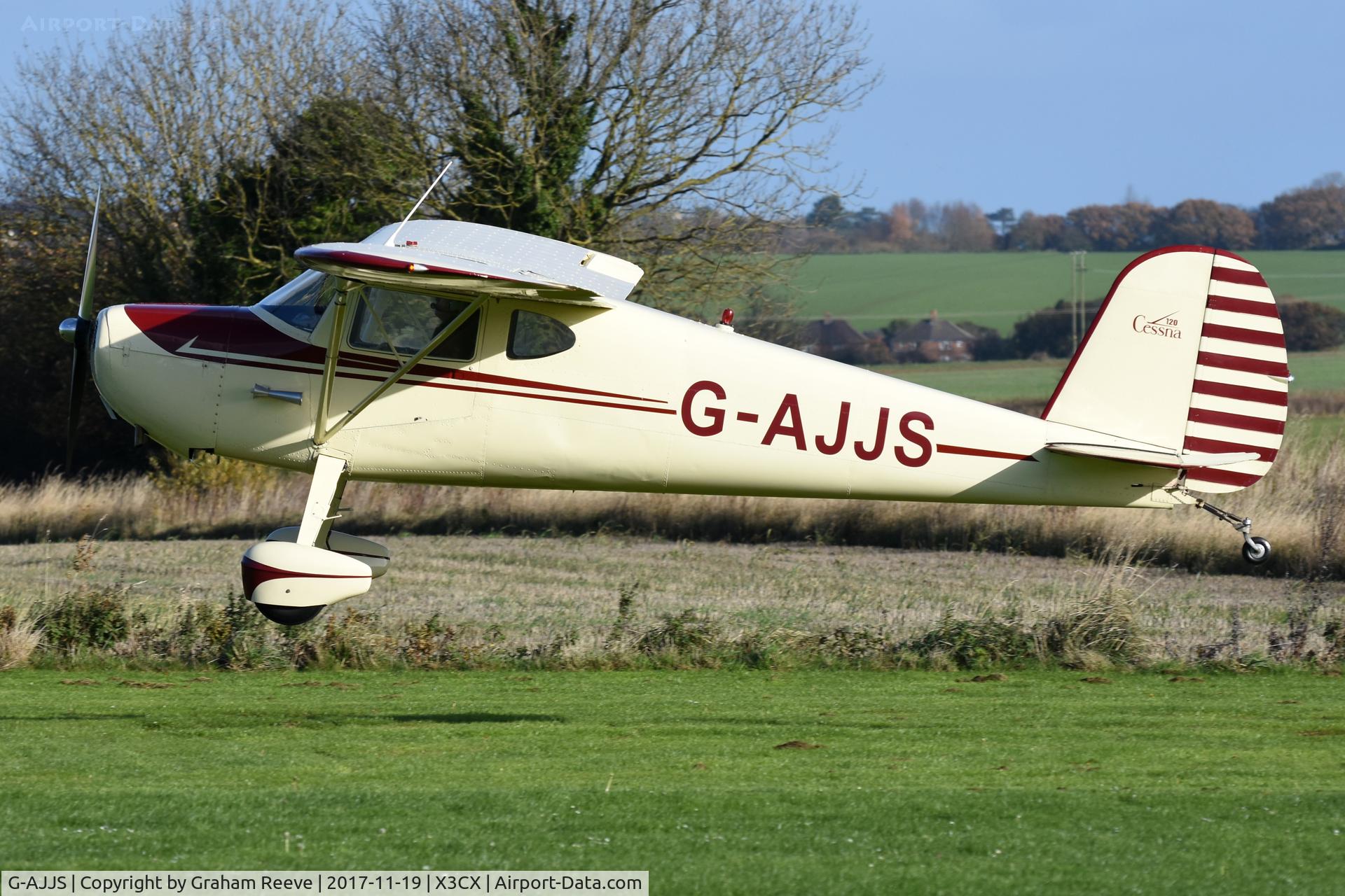 G-AJJS, 1947 Cessna 120 C/N 13047, Landing at Northrepps.