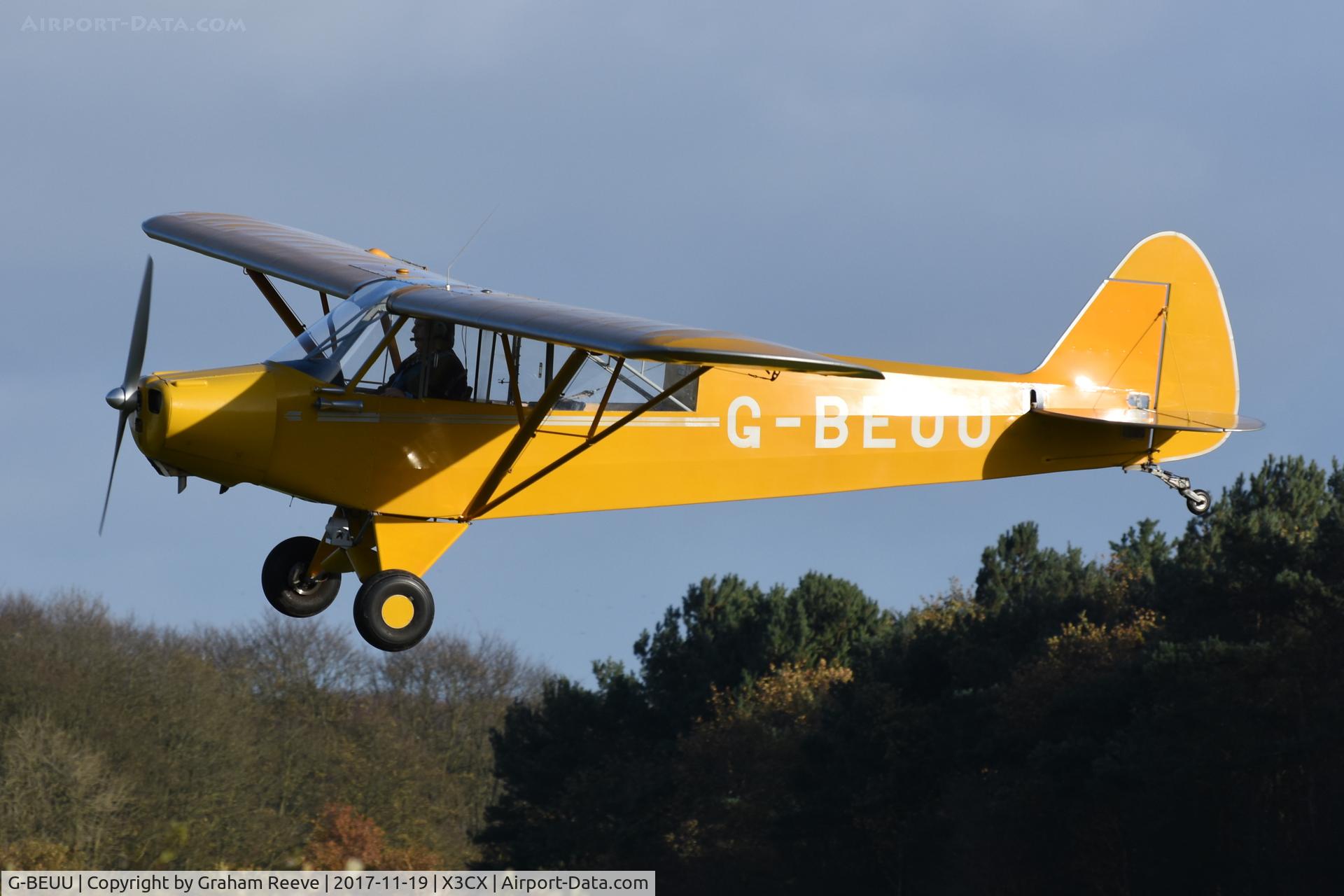 G-BEUU, 1951 Piper L-18C Super Cub (PA-18-95) C/N 18-1551, Landing at Northrepps.