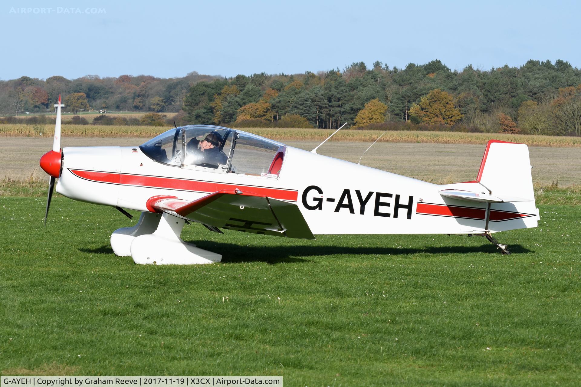 G-AYEH, 1963 SAN Jodel DR-1050 Ambassadeur C/N 455, Just landed at Northrepps.