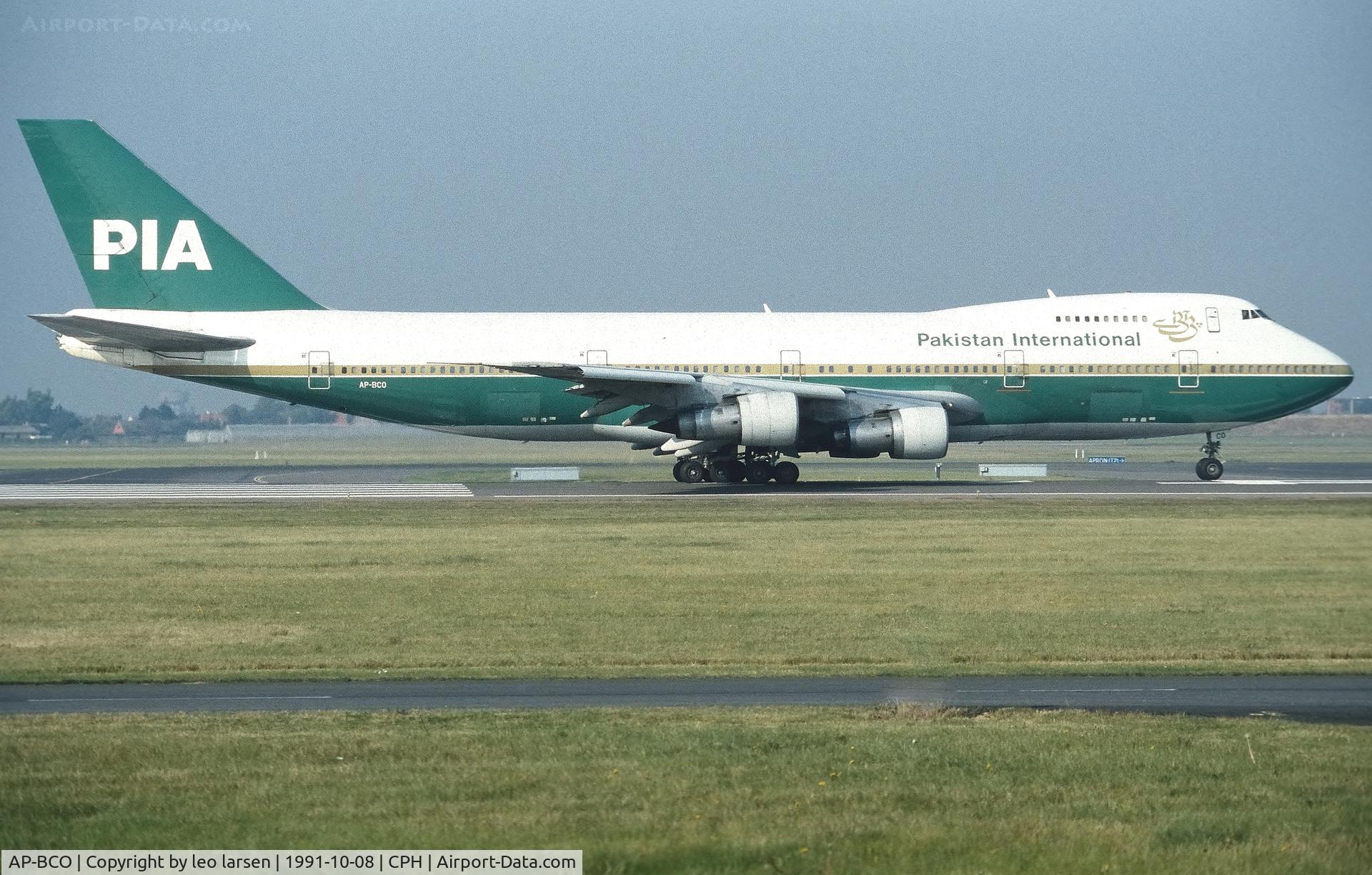 AP-BCO, 1974 Boeing 747-217B C/N 20927, Copenhagen 10.8.1991