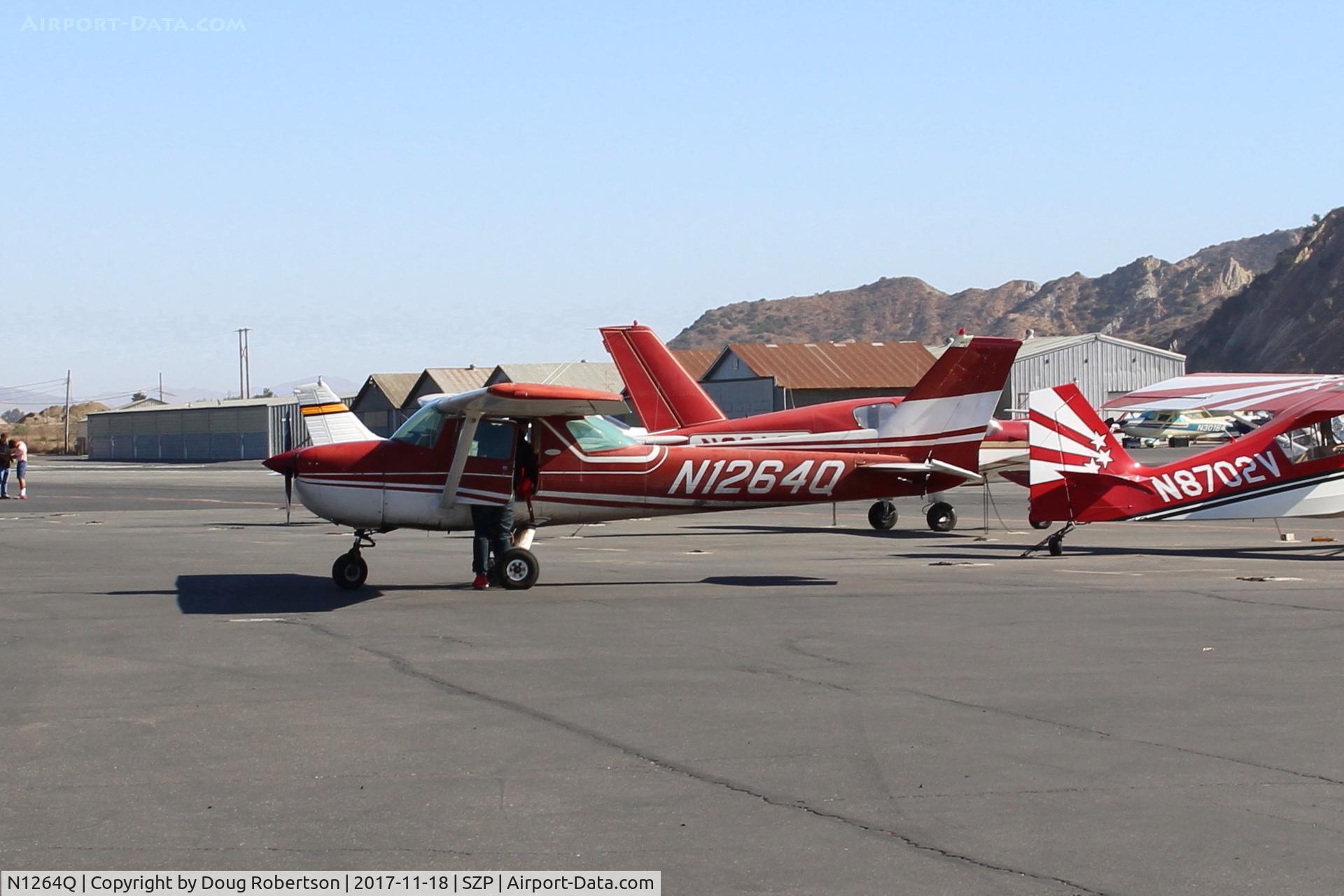 N1264Q, 1971 Cessna 150L C/N 15072564, 1971 Cessna 150L, Continental O-200 100 Hp, on transient ramp