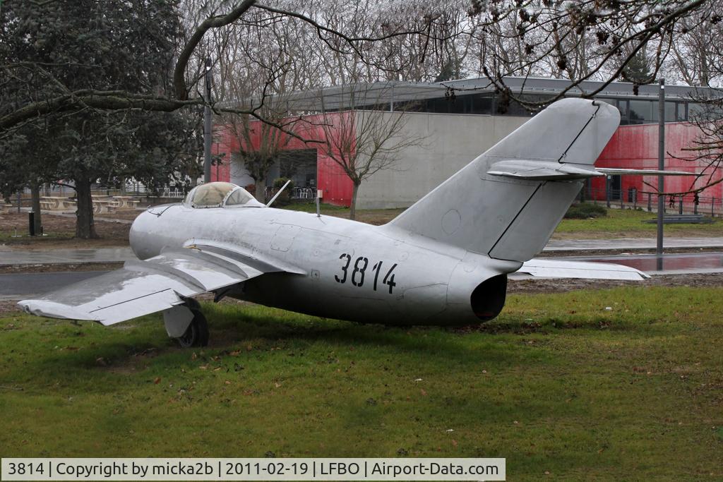 3814, Mikoyan-Gurevich MiG-15bis C/N 62384, Preserved at Sup'Aero school Toulouse (ex Czech Air Force)
