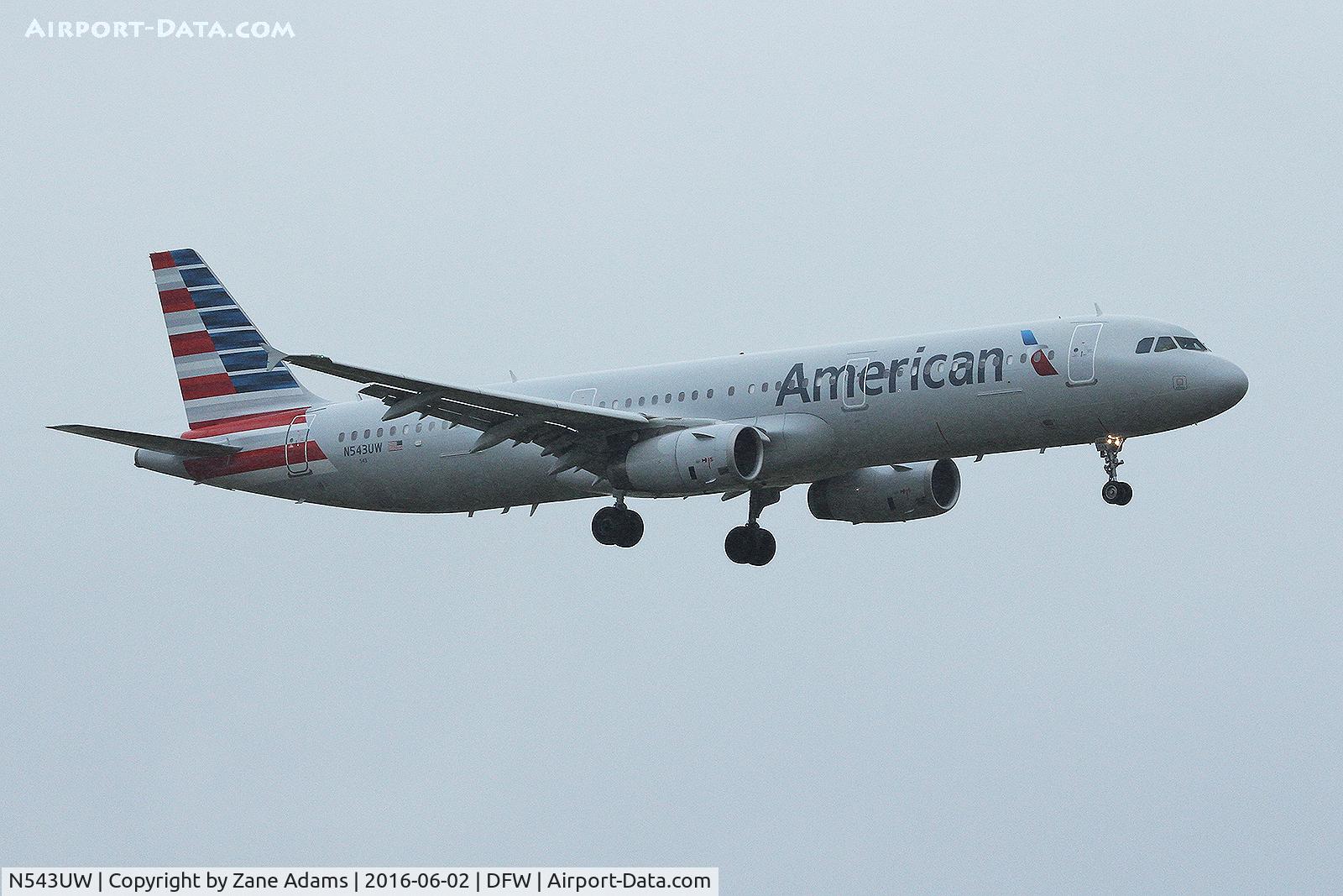 N543UW, 2011 Airbus A321-231 C/N 4843, Arriving at DFW Airport