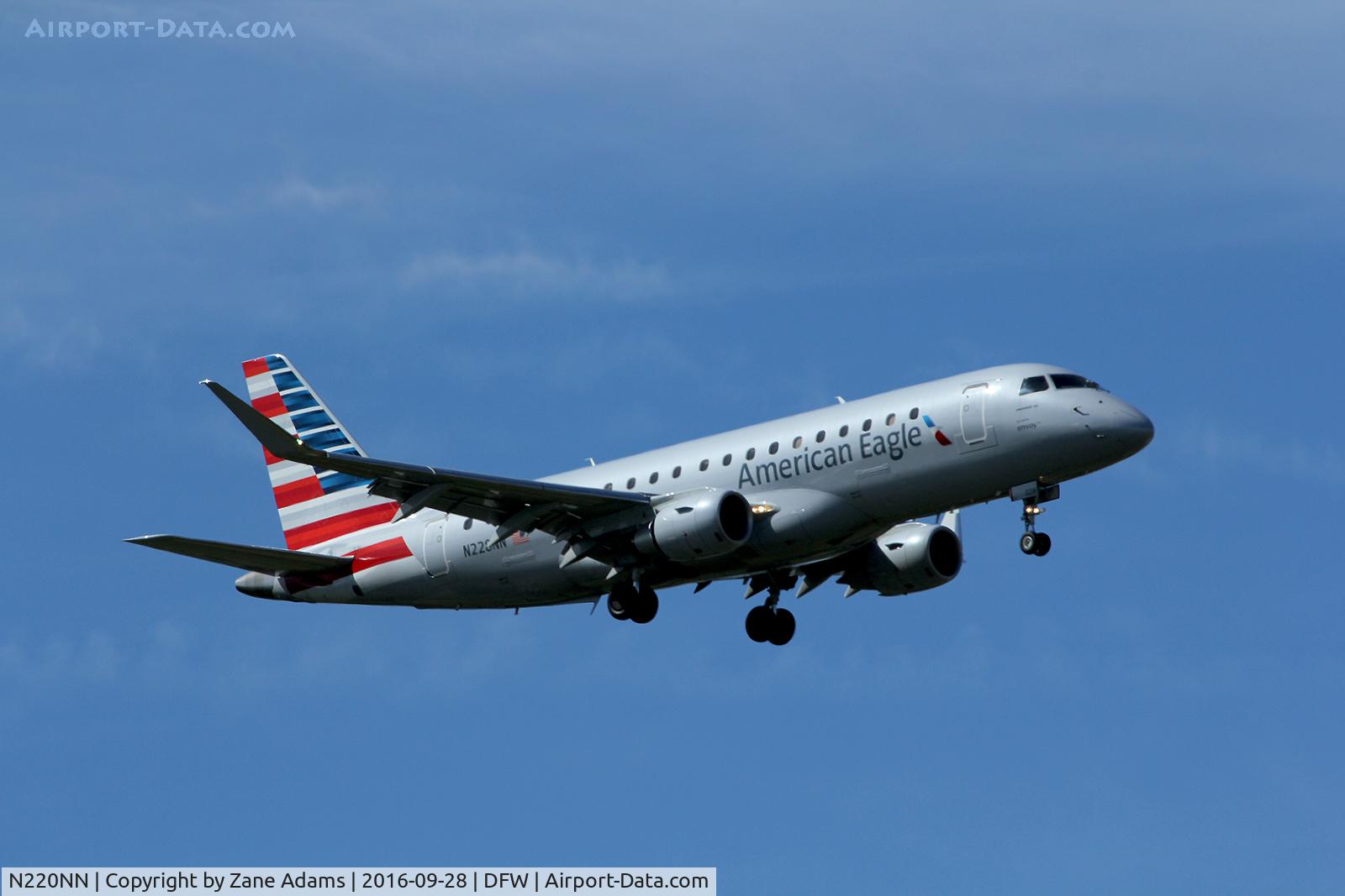 N220NN, 2015 Embraer 175LR (ERJ-170-200LR) C/N 17000523, Arriving at DFW Airport