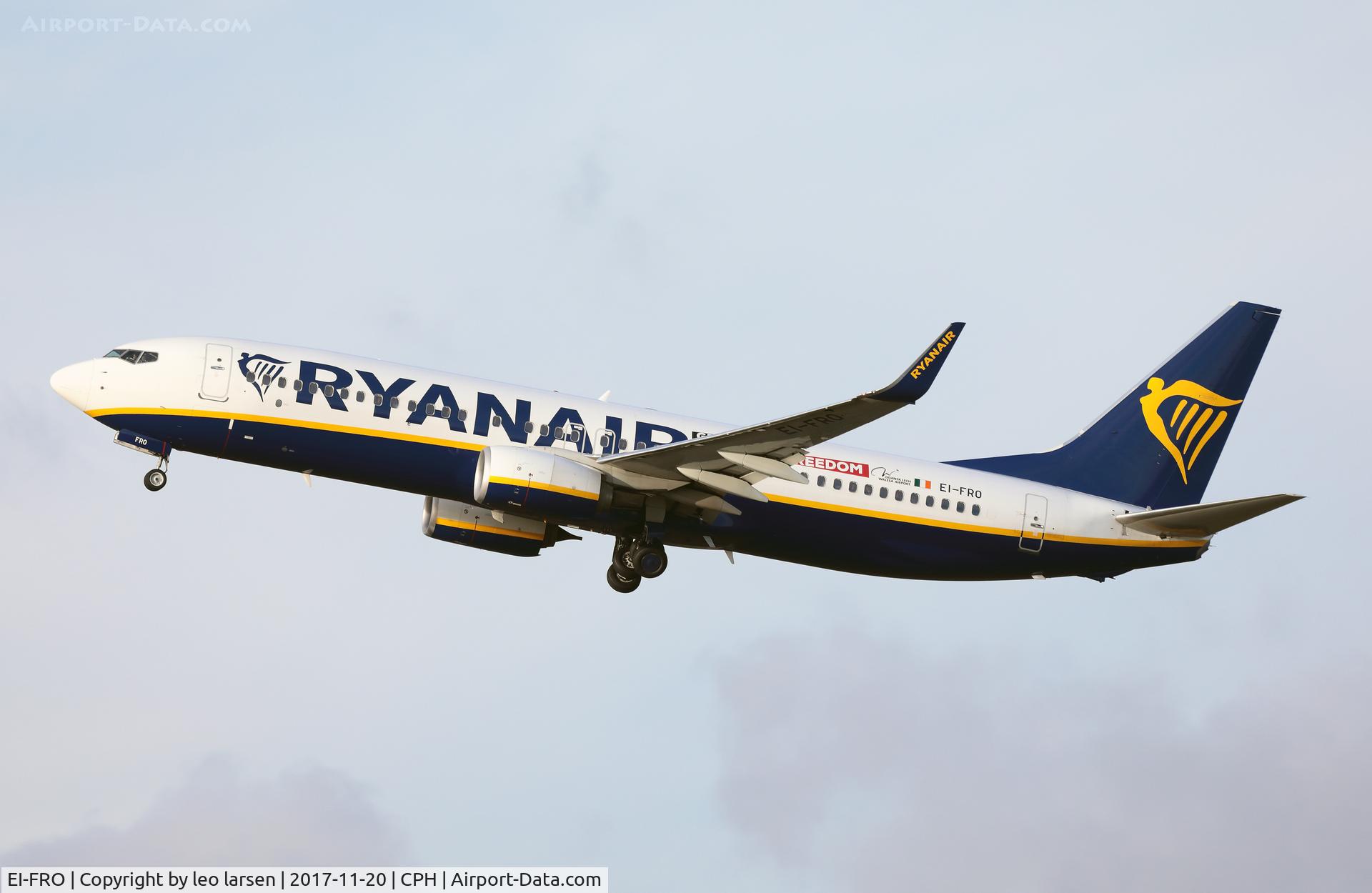 EI-FRO, 2016 Boeing 737-8AS C/N 44742, Copenhagen Kastrup 20.11.2017