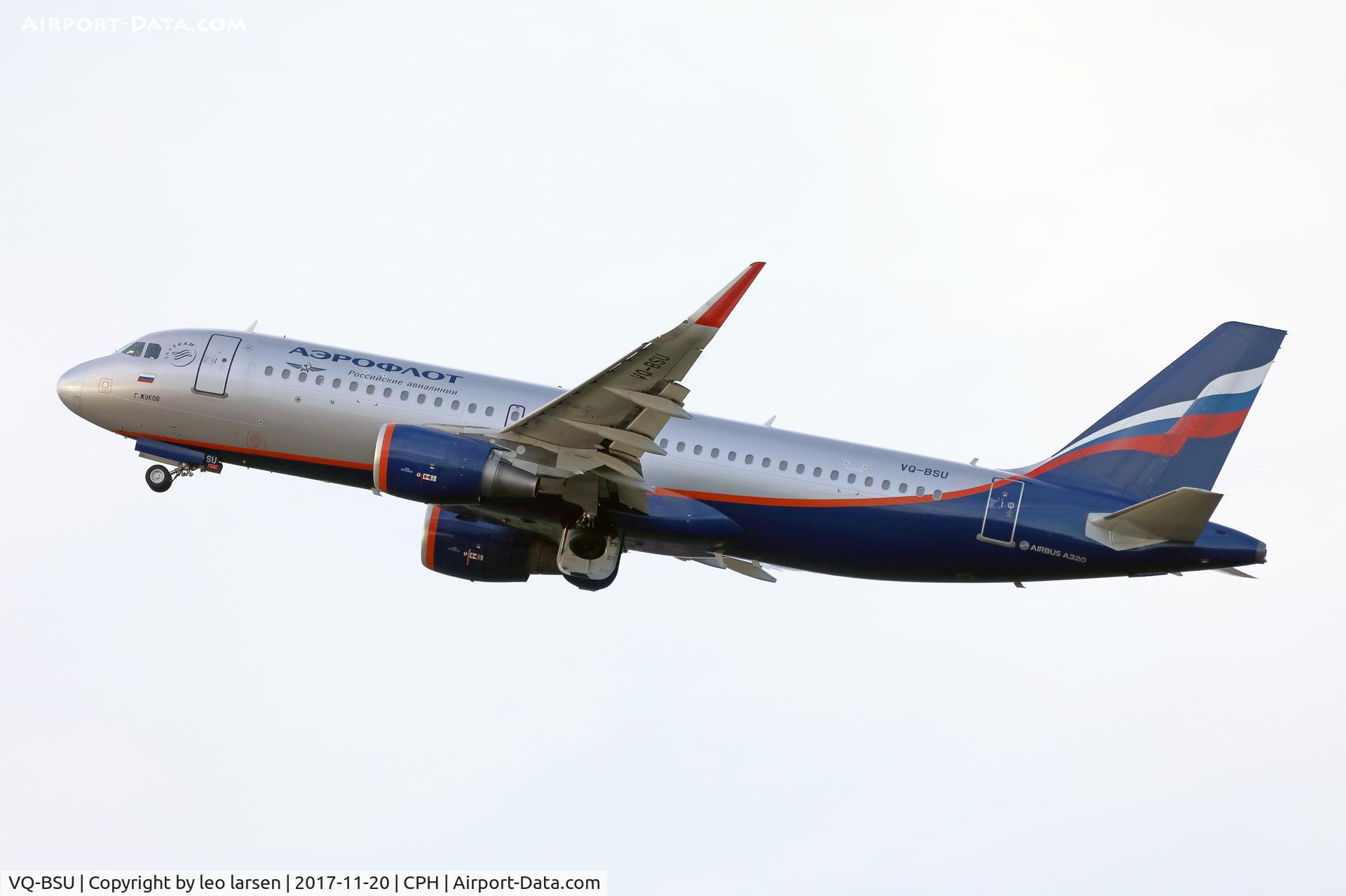 VQ-BSU, 2014 Airbus A320-214 C/N 6090, Copenhagen Kastrup 20.11.2017
