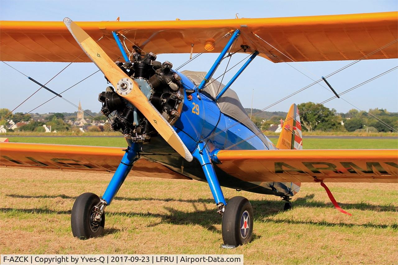 F-AZCK, 1941 Boeing A75N1 (PT-17) C/N 75-1653, Boeing A75N1, Static display, Morlaix-Ploujean airport (LFRU-MXN) air show 2017