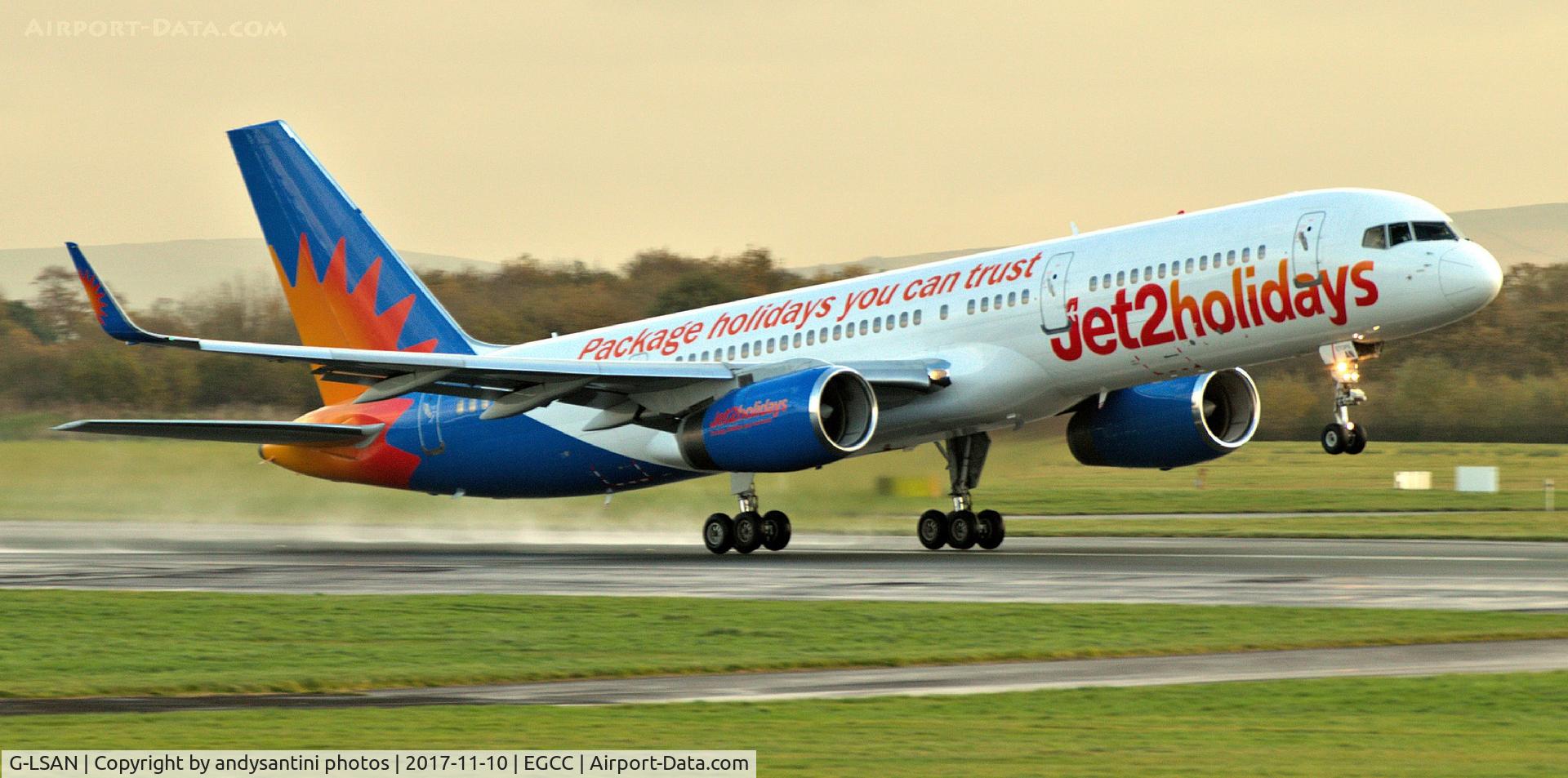 G-LSAN, 1994 Boeing 757-2K2 C/N 26635, just taken off
