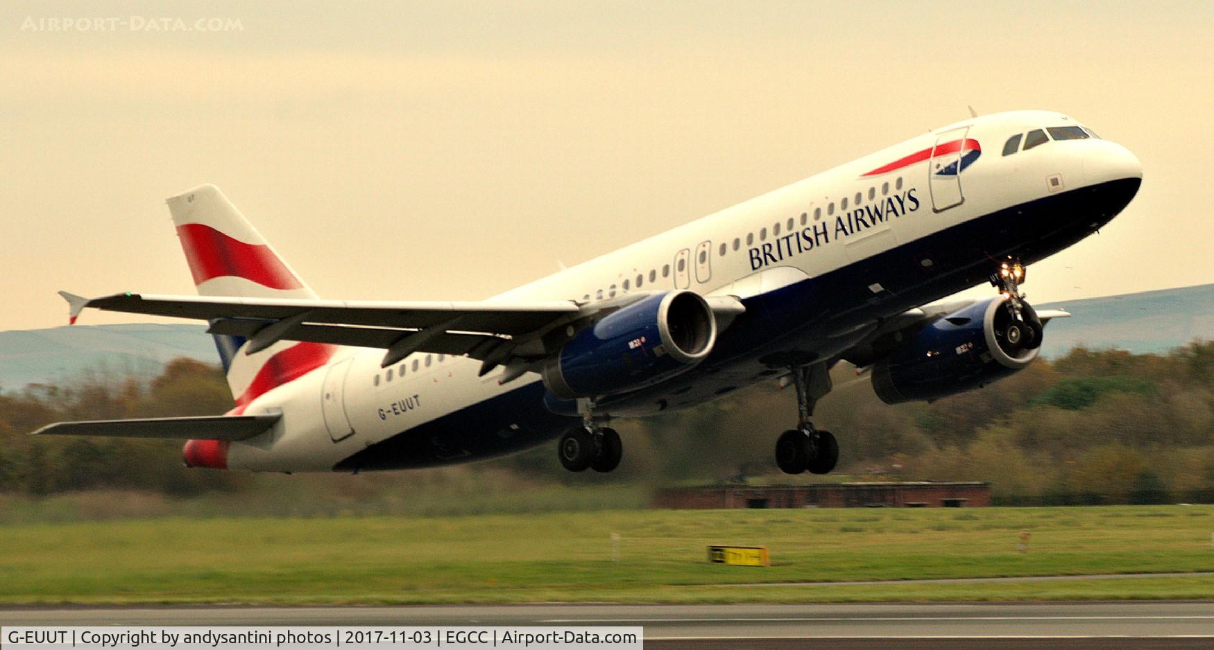 G-EUUT, 2007 Airbus A320-232 C/N 3314, just taken off