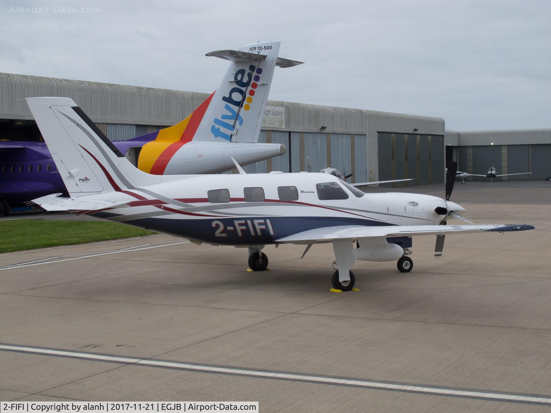 2-FIFI, 2001 Piper PA-46-500TP Malibu Meridian C/N 4697090, On the west parking at Guernsey