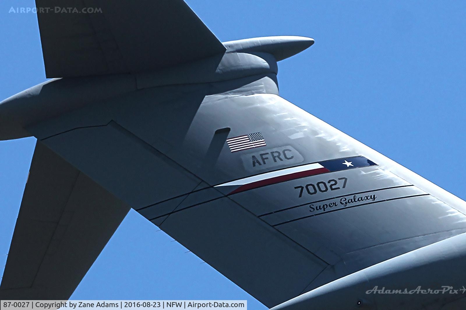 87-0027, 1987 Lockheed C-5B Galaxy C/N 500-0113, Departing NAS Fort Worth