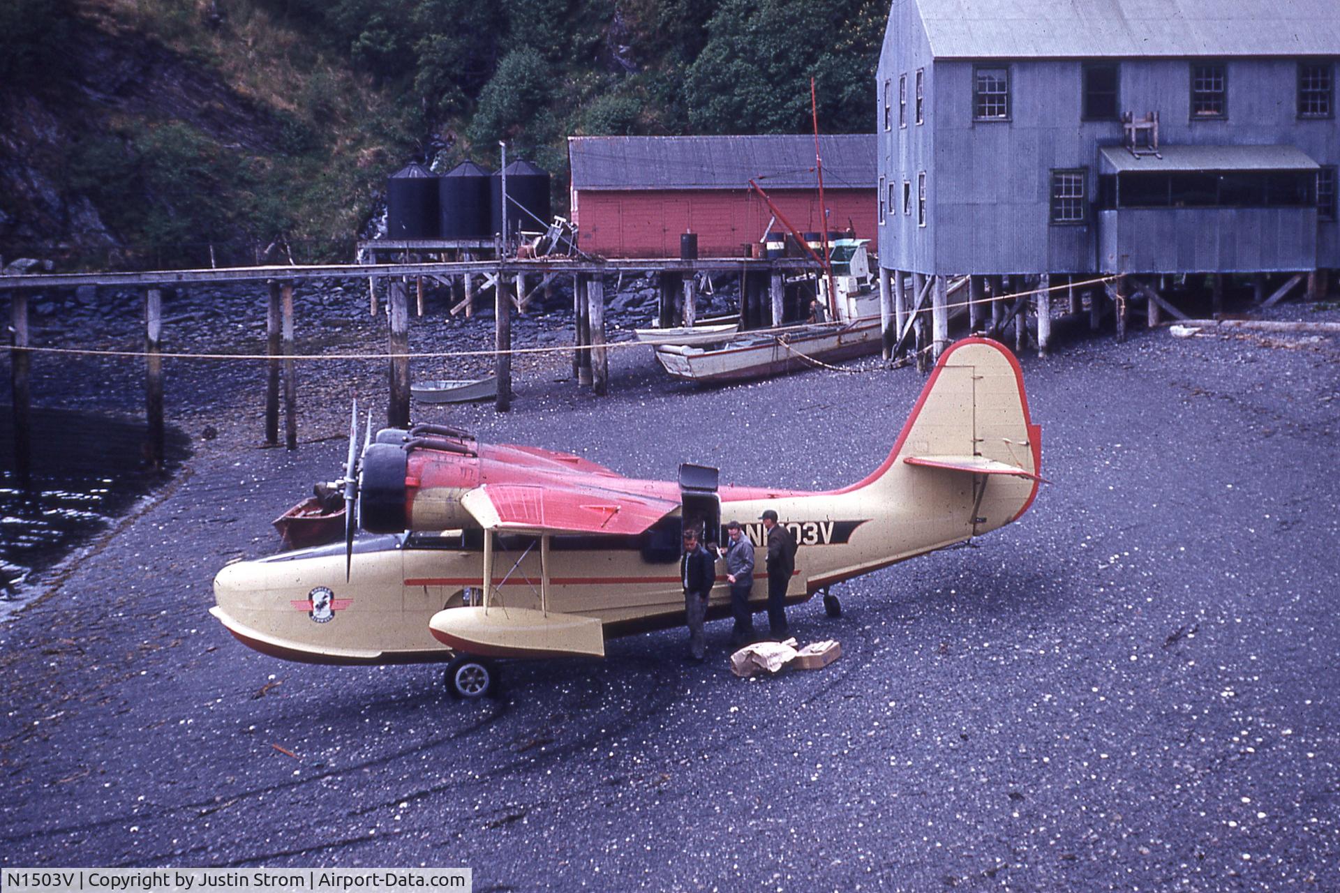 N1503V, 1938 Grumman G-21A Goose C/N 1020, 1960 Mail delivery Parks Cannery, Uyak AK
Different perspective, same photo