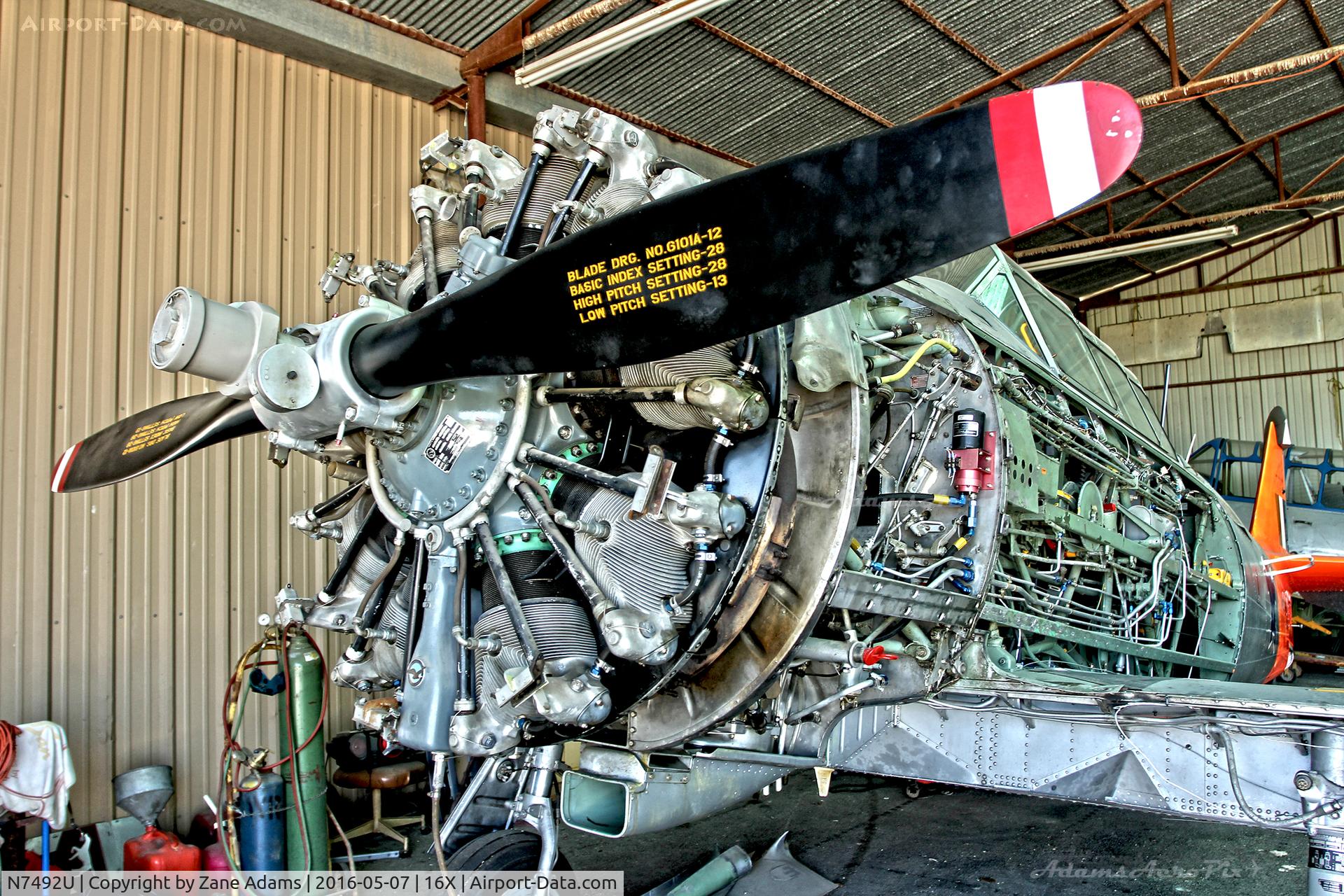 N7492U, 1943 North American AT-6D Texan C/N 8814879, At Propwash Airport 