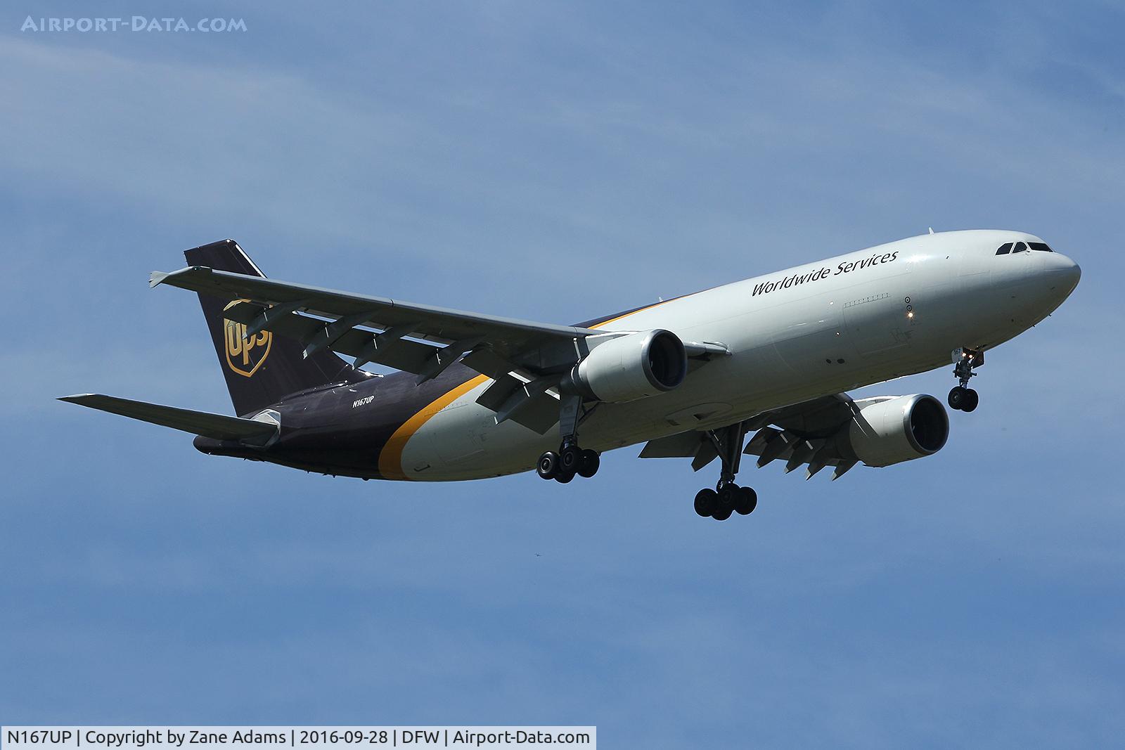 N167UP, 2005 Airbus A300F4-622R C/N 0862, Arriving at DFW Airport