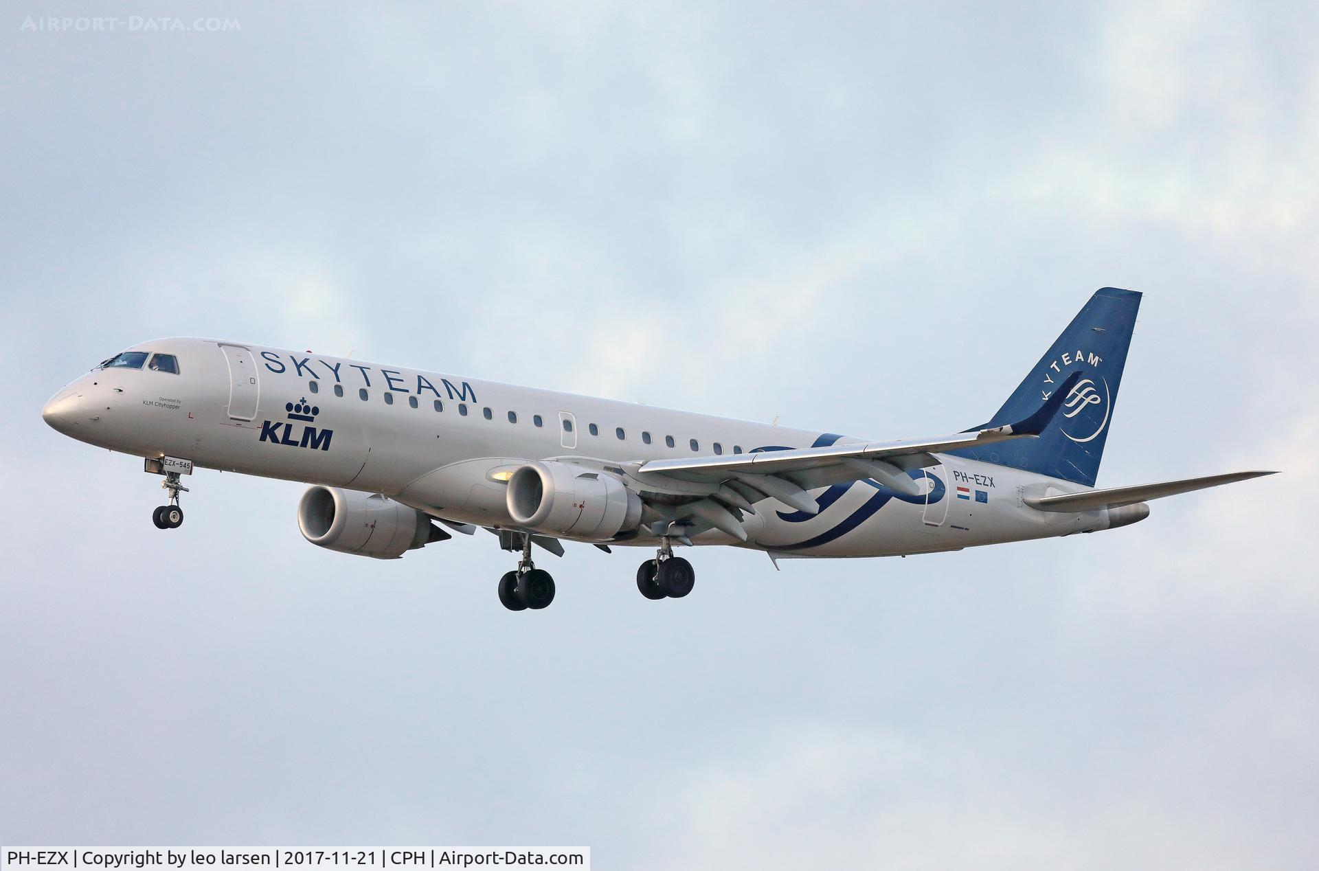 PH-EZX, 2012 Embraer 190LR (ERJ-190-100LR) C/N 19000545, Copenhagen 21.11.2017