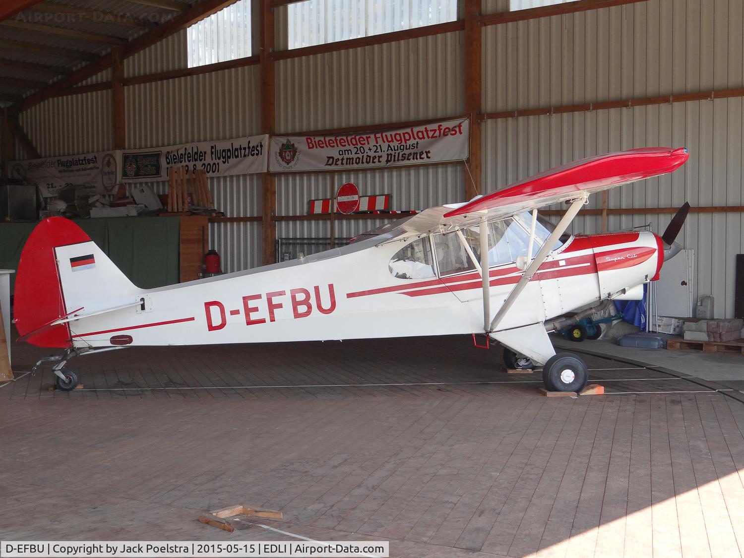 D-EFBU, 1964 Piper PA 18-150 Super Cub C/N 18-8062, at Bielefeld airport