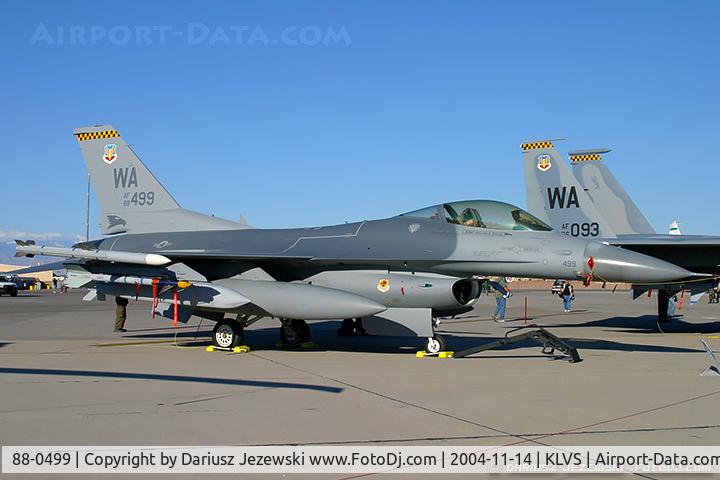 88-0499, General Dynamics F-16CG-42-CF Night Falcon C/N 1C-101, F-16CG Fighting Falcon 88-0499 WA from 16th WS 57th WG Nellis AFB, NV