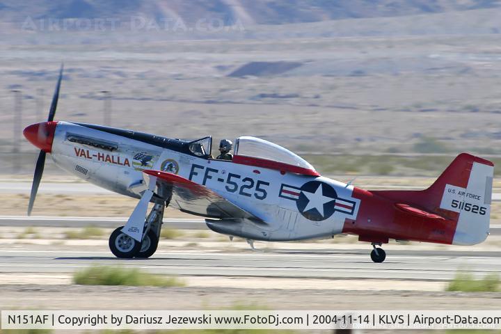 N151AF, 1945 North American P-51D Mustang C/N 45-11525, North American P-51D Mustang 