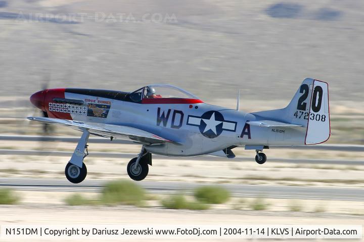 N151DM, 1944 North American F-51D Mustang C/N 44-13250, North American F-51D Mustang 