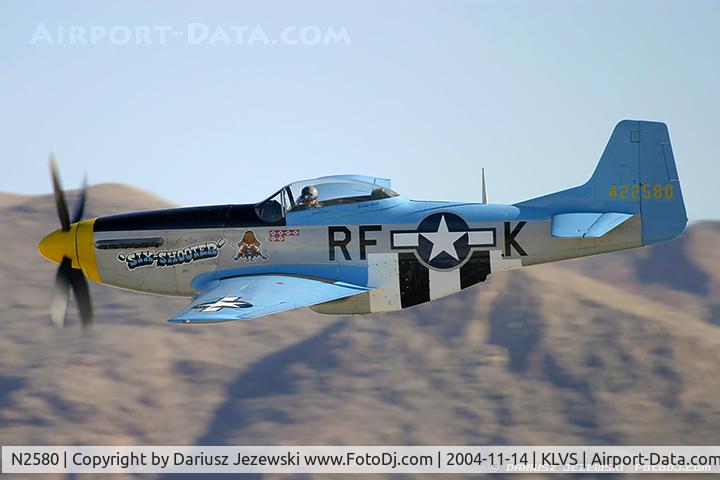 N2580, 1967 North American F-51D Mustang C/N AF-67-22580, North American F-51D Mustang 