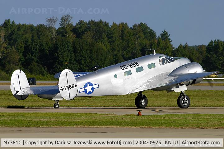 N7381C, 1944 Beech C18S C/N 8104, Beech C18S  C/N 8104, N7381C