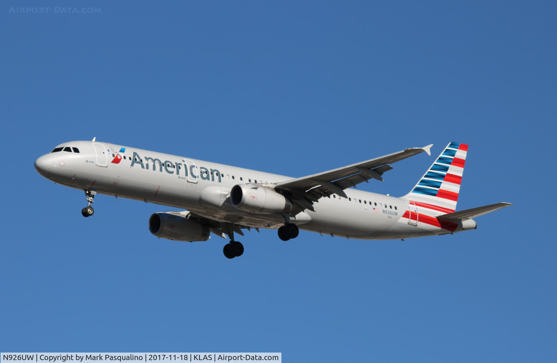 N926UW, 2015 Airbus A321-231 C/N 6618, Airbus A321