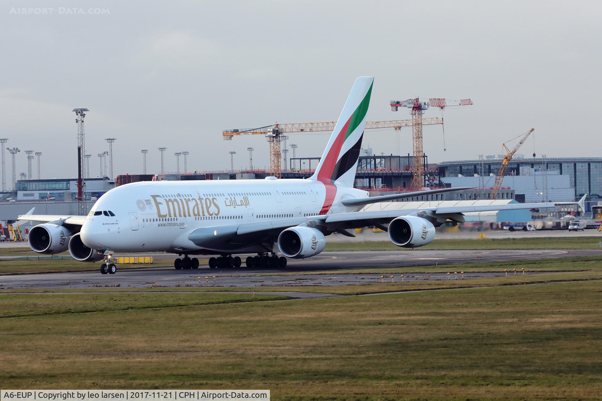 A6-EUP, 2016 Airbus A380-842 C/N 228, Copenhagen Kastrup 21.11.2017