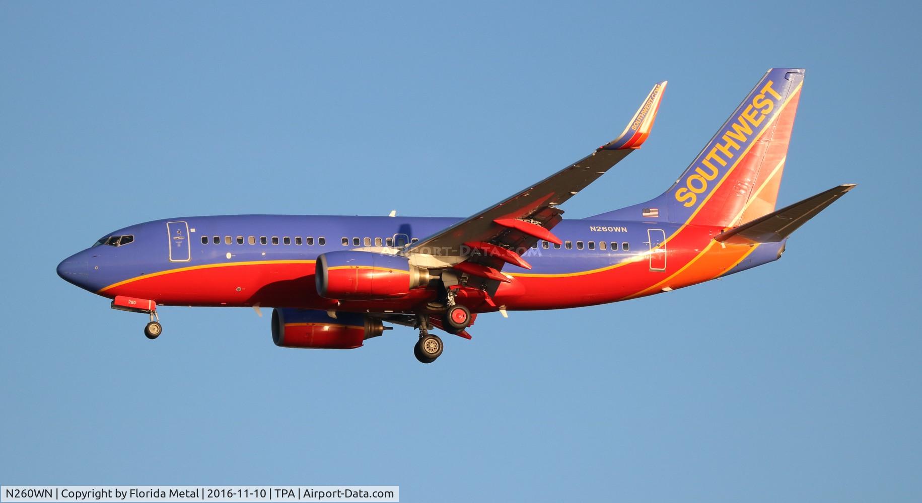 N260WN, 2006 Boeing 737-7H4 C/N 32518, Southwest