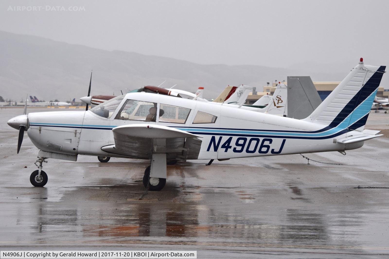 N4906J, 1968 Piper PA-28R-180 Cherokee Arrow C/N 28R-30624, Parked on south GA ramp.