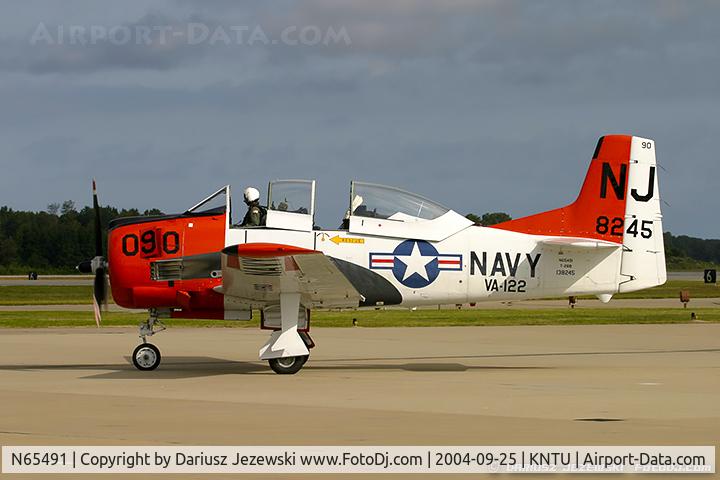 N65491, North American T-28B Trojan C/N 200-316 (138245), North American T-28B Trojan  C/N 138245, N65491