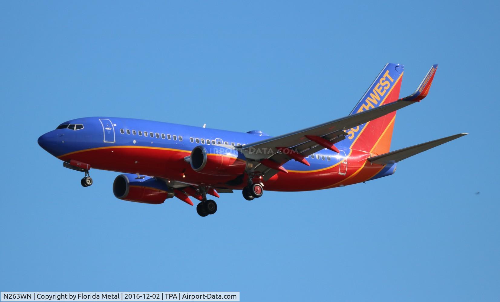 N263WN, 2007 Boeing 737-7H4 C/N 32520, Southwest