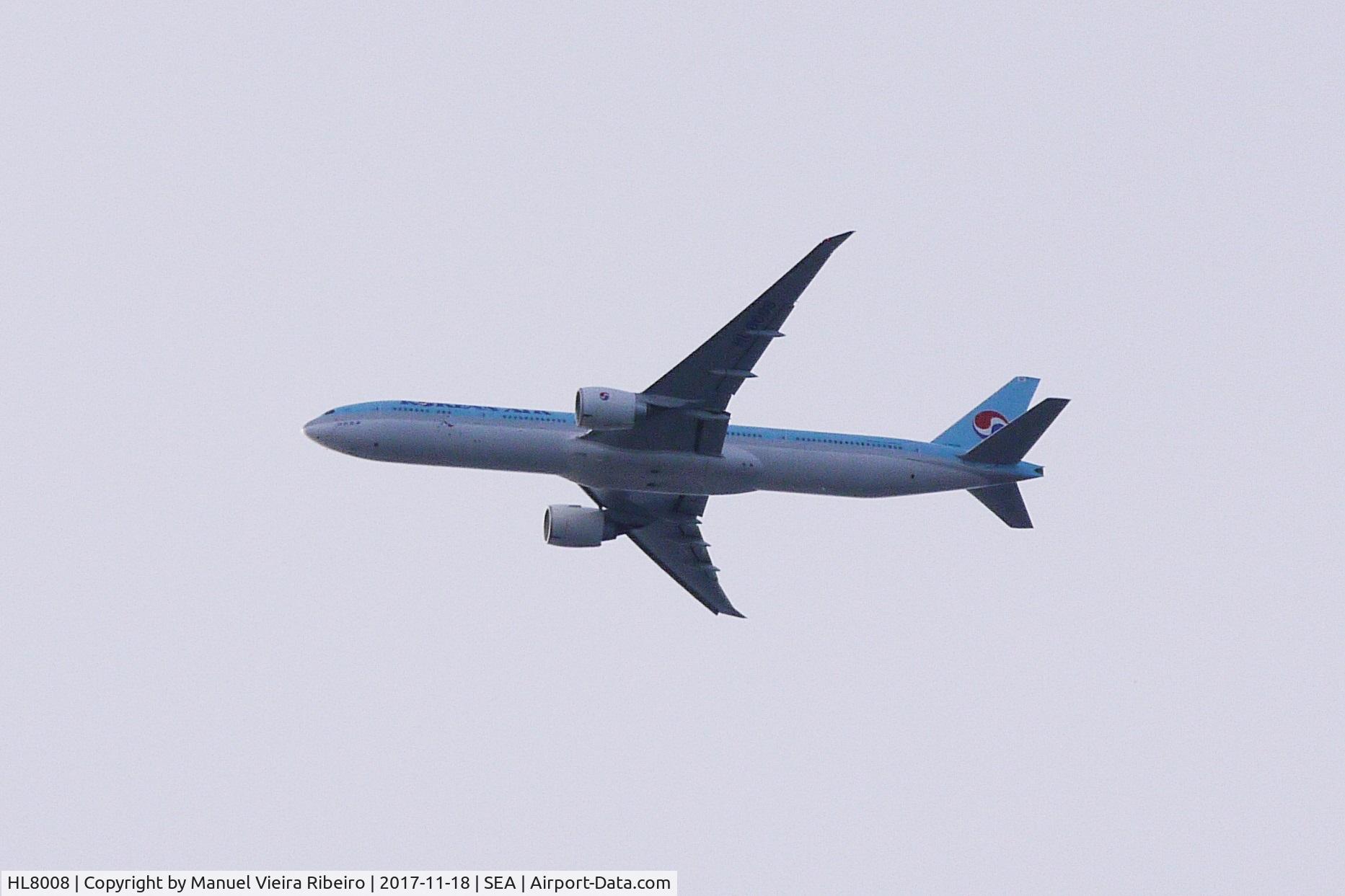 HL8008, 2015 Boeing 777-3B5/ER C/N 43816, KE19 arrival in Seattle