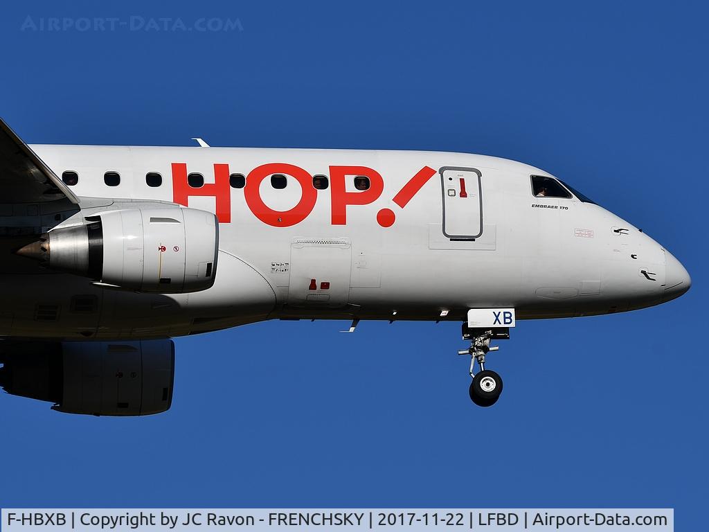 F-HBXB, 2008 Embraer 170LR (ERJ-170-100LR) C/N 17000250, HOP A53233 from Dusseldorf (DUS) landing runway 11