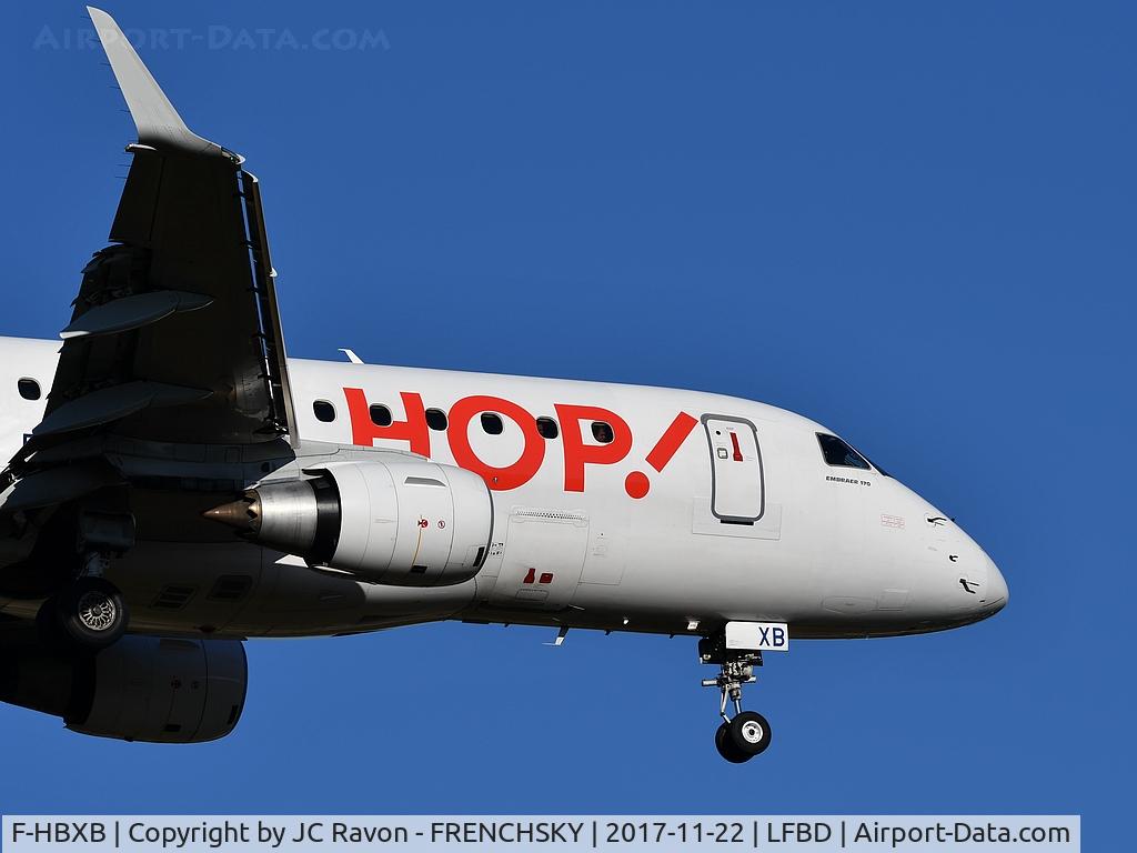 F-HBXB, 2008 Embraer 170LR (ERJ-170-100LR) C/N 17000250, HOP A53233 from Dusseldorf (DUS) landing runway 11