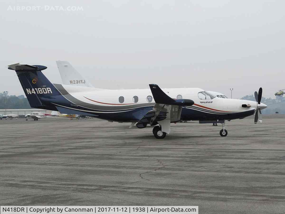 N418DR, 1997 Pilatus PC-12/45 C/N 192, Parked