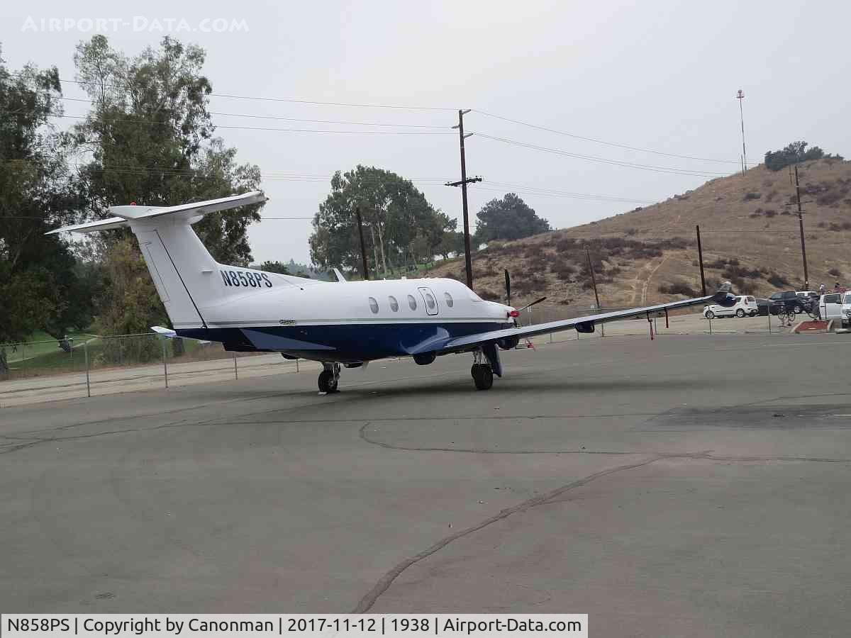 N858PS, 2010 Pilatus PC-12/47E C/N 1212, Parked