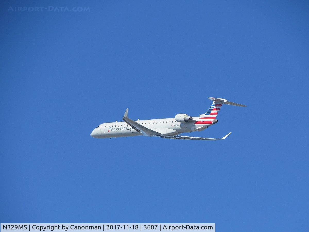 N329MS, 2008 Bombardier CRJ-900ER NG (CL-600-2D24) C/N 15126, Taking off