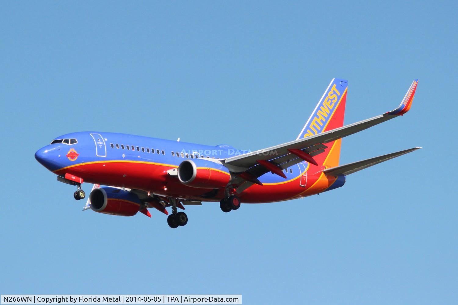 N266WN, 2007 Boeing 737-7H4 C/N 32523, Southwest