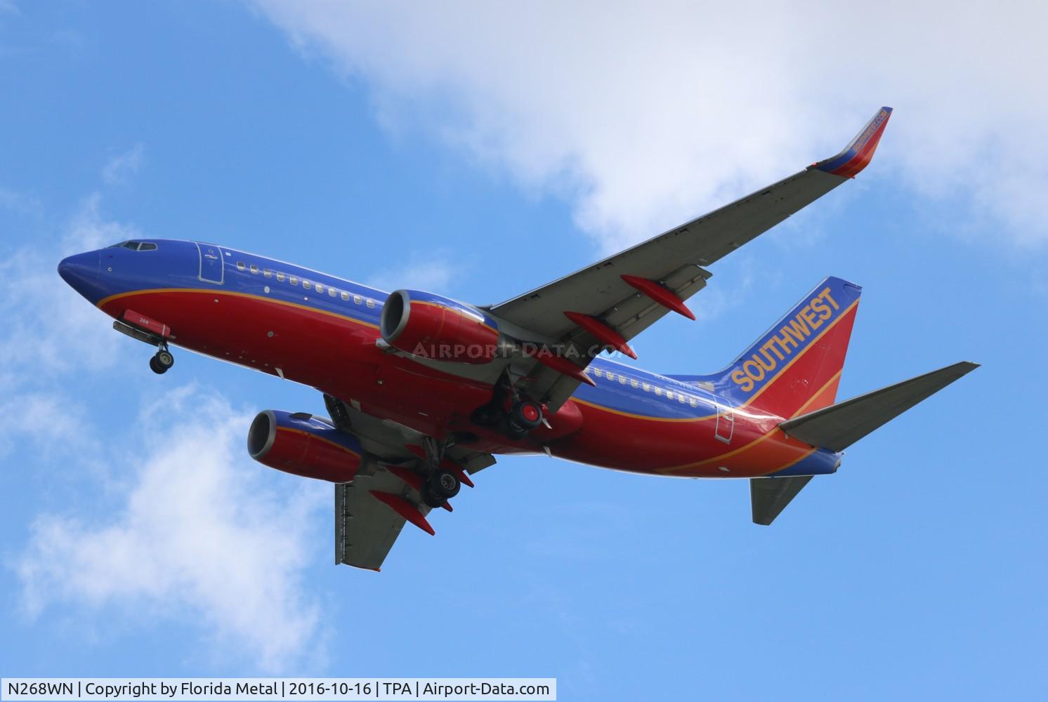 N268WN, 2007 Boeing 737-7H4 C/N 32524, Southwest