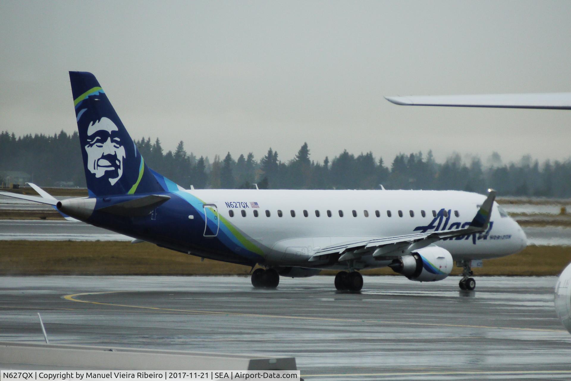 N627QX, 2017 Embraer 175LR (ERJ-170-200LR) C/N 17000679, At SeaTac