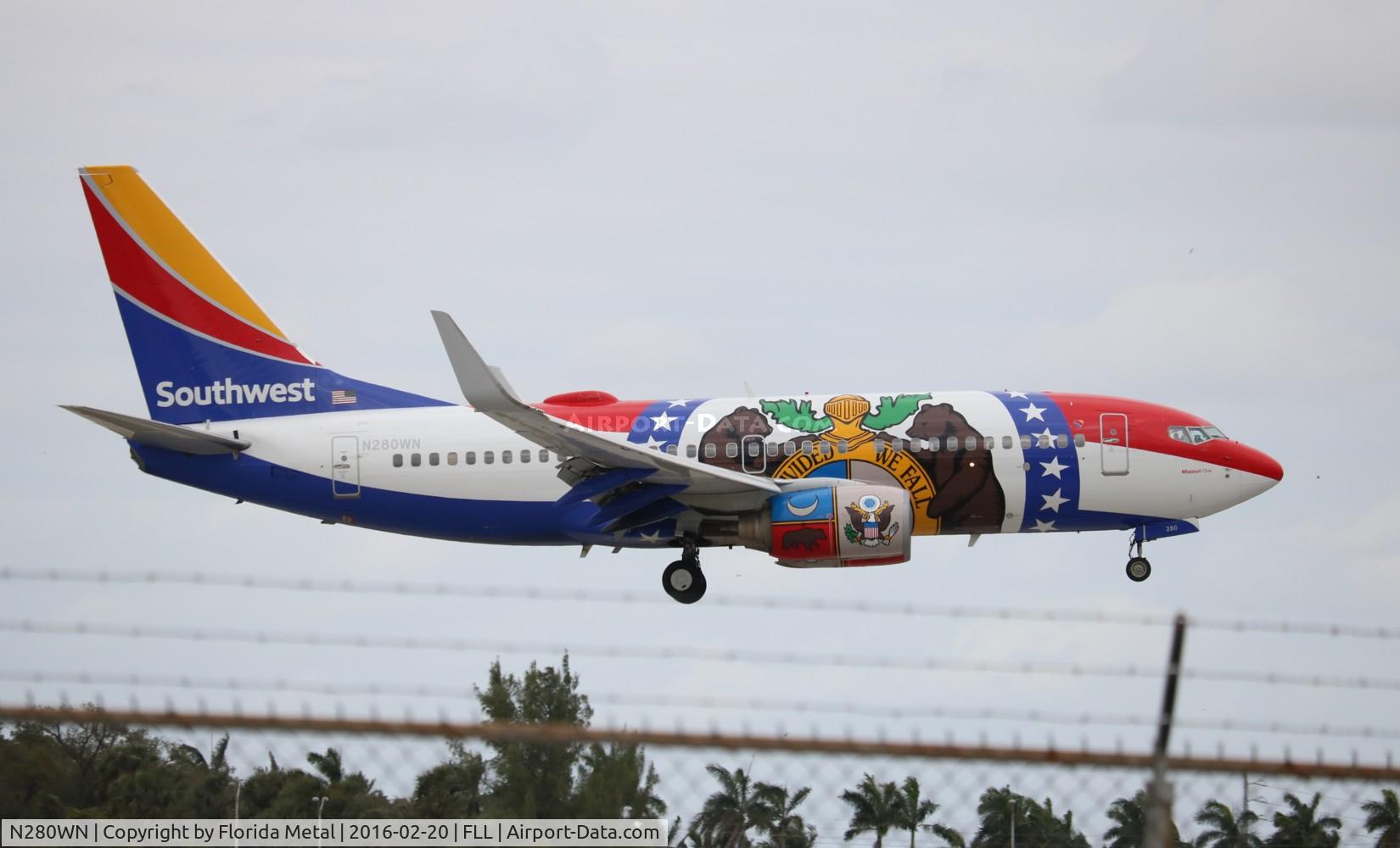 N280WN, 2007 Boeing 737-7H4 C/N 32533, Missouri One