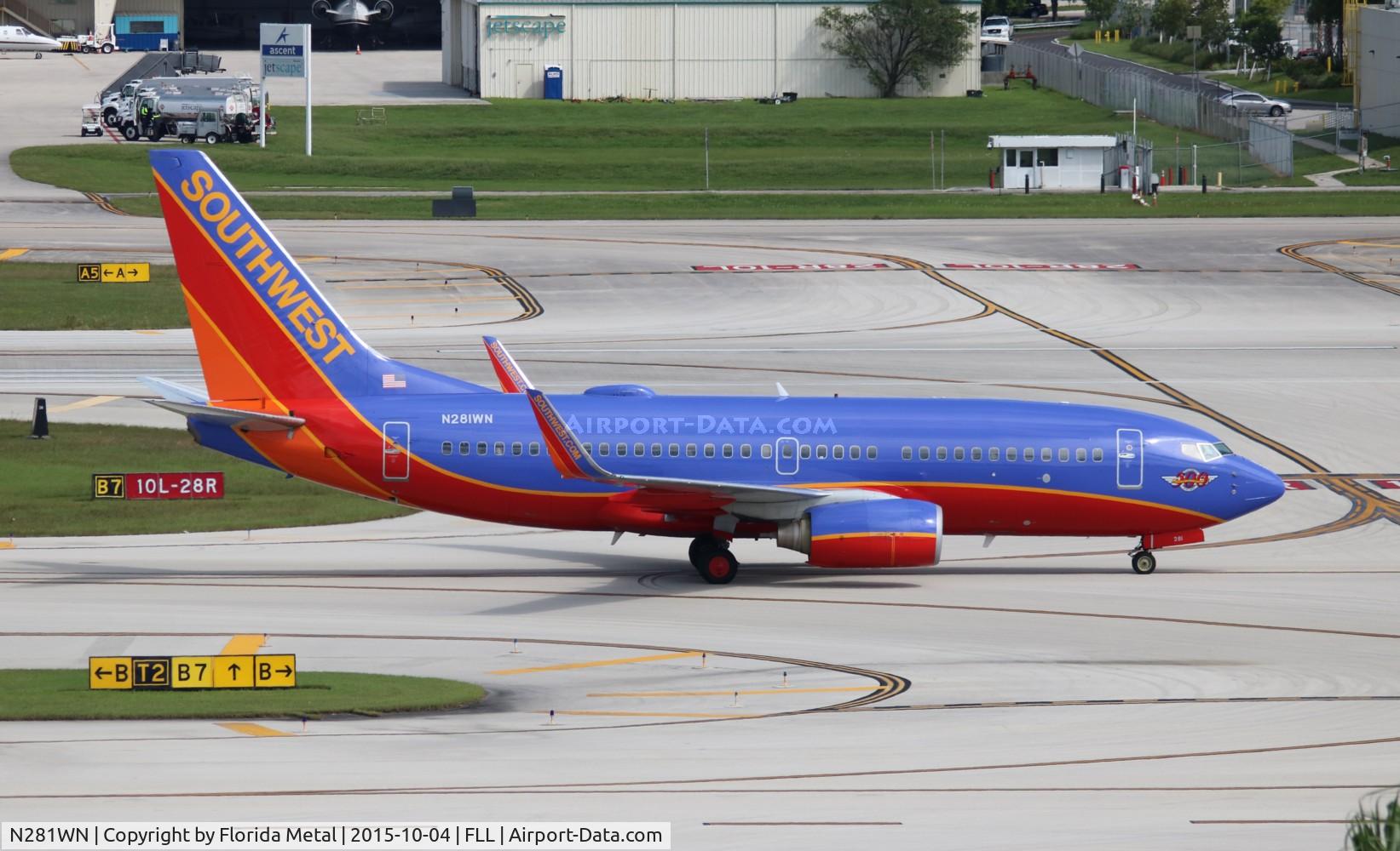 N281WN, 2007 Boeing 737-7H4 C/N 36528, Southwest