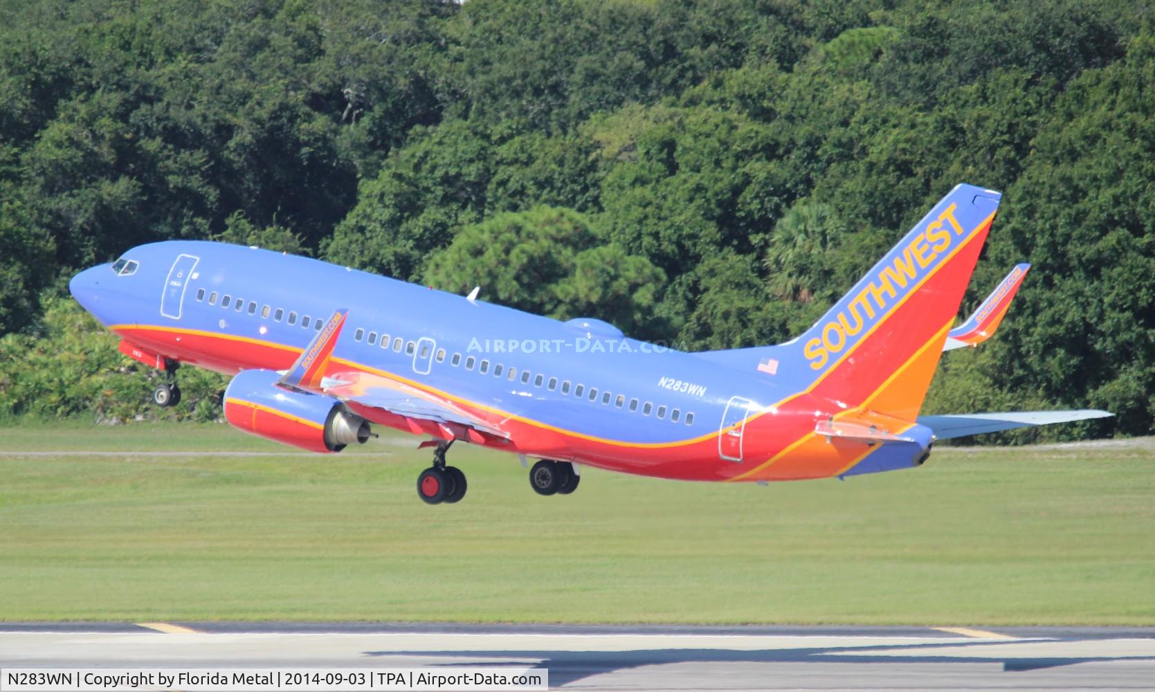 N283WN, 2007 Boeing 737-7H4 C/N 36610, Southwest