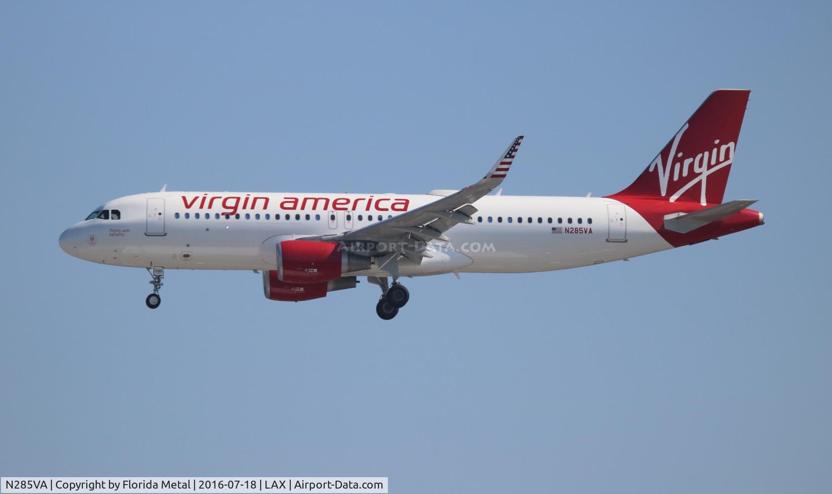 N285VA, 2015 Airbus A320-214 C/N 6889, Virgin America