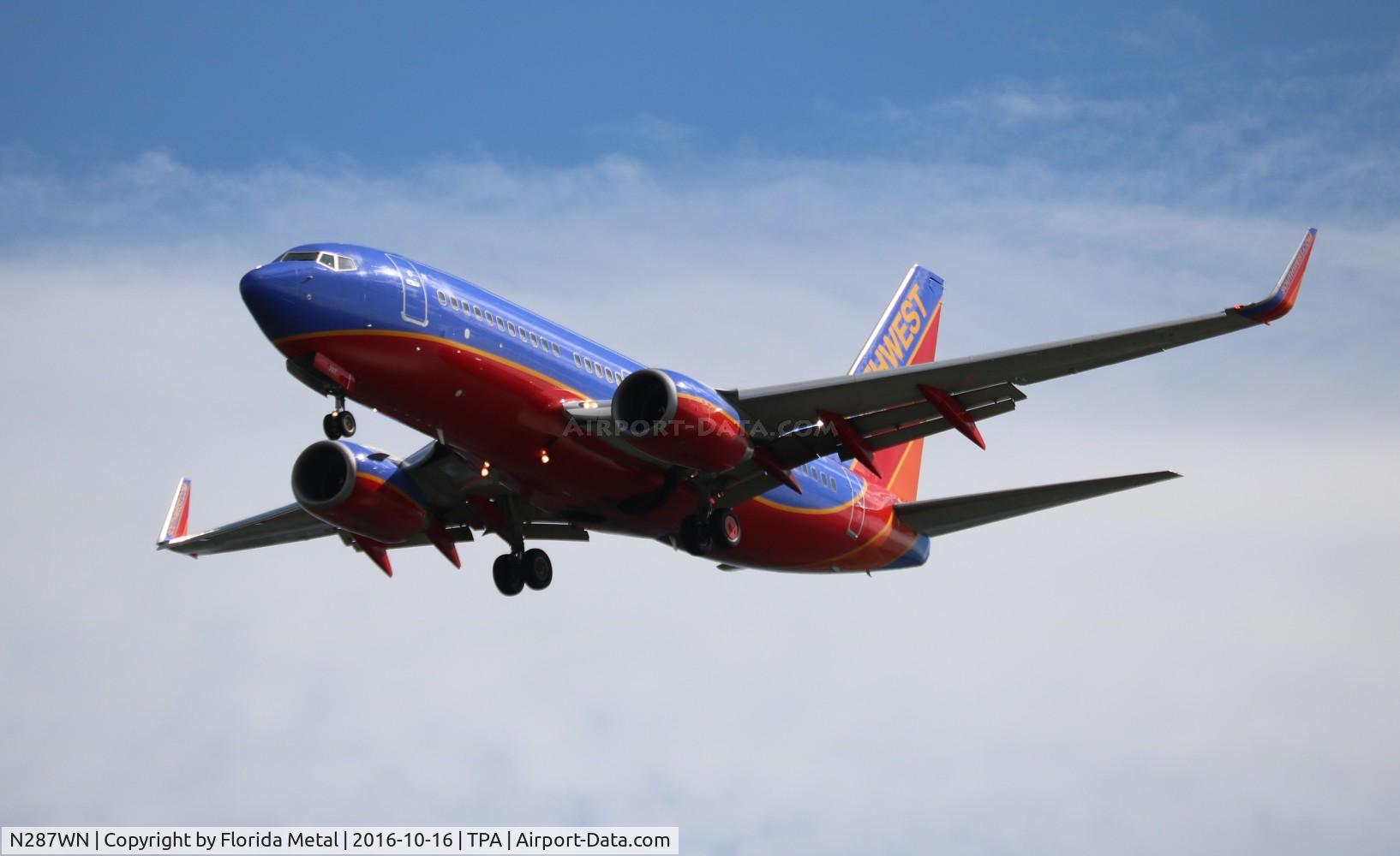 N287WN, 2007 Boeing 737-7H4 C/N 32537, Southwest