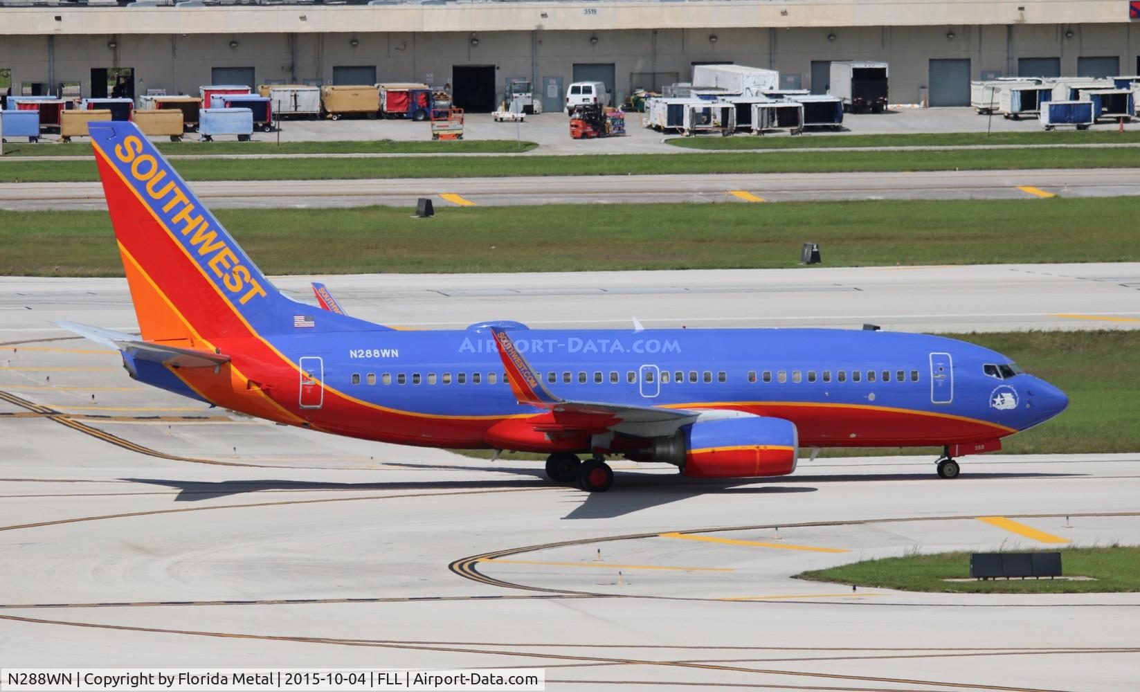 N288WN, 2007 Boeing 737-7H4 C/N 36611, Southwest