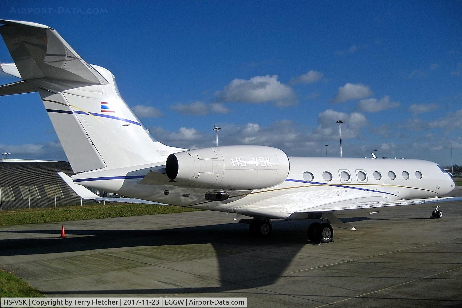 HS-VSK, 2013 Gulfstream Aerospace G650 (G-VI) C/N 6023, At London Luton