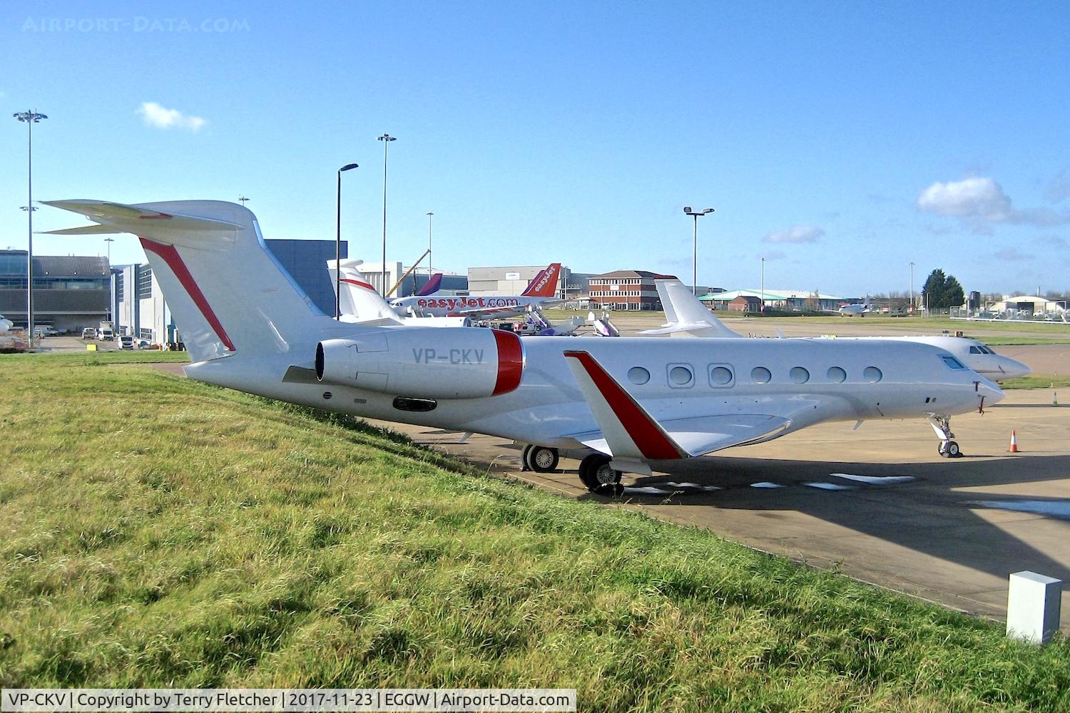 VP-CKV, 2016 Gulfstream G-VI (G650ER) C/N 6186, At London Luton